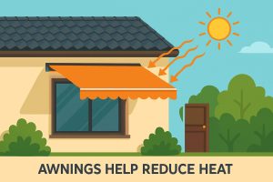awnings help reduce heat